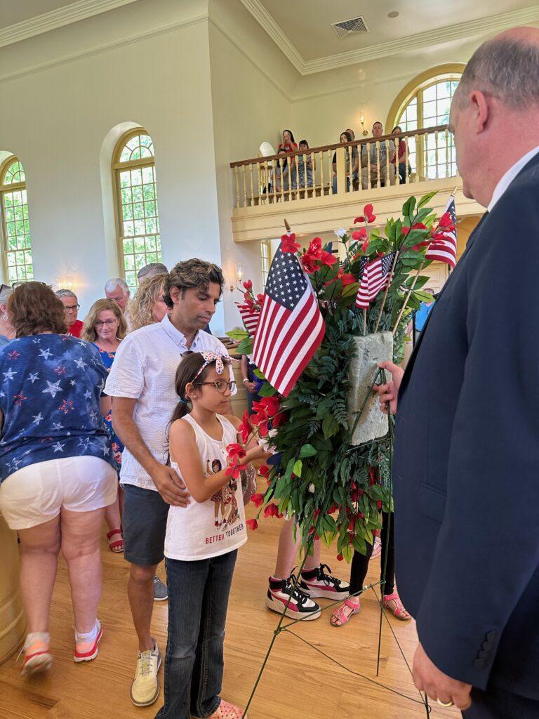 placing of the flags