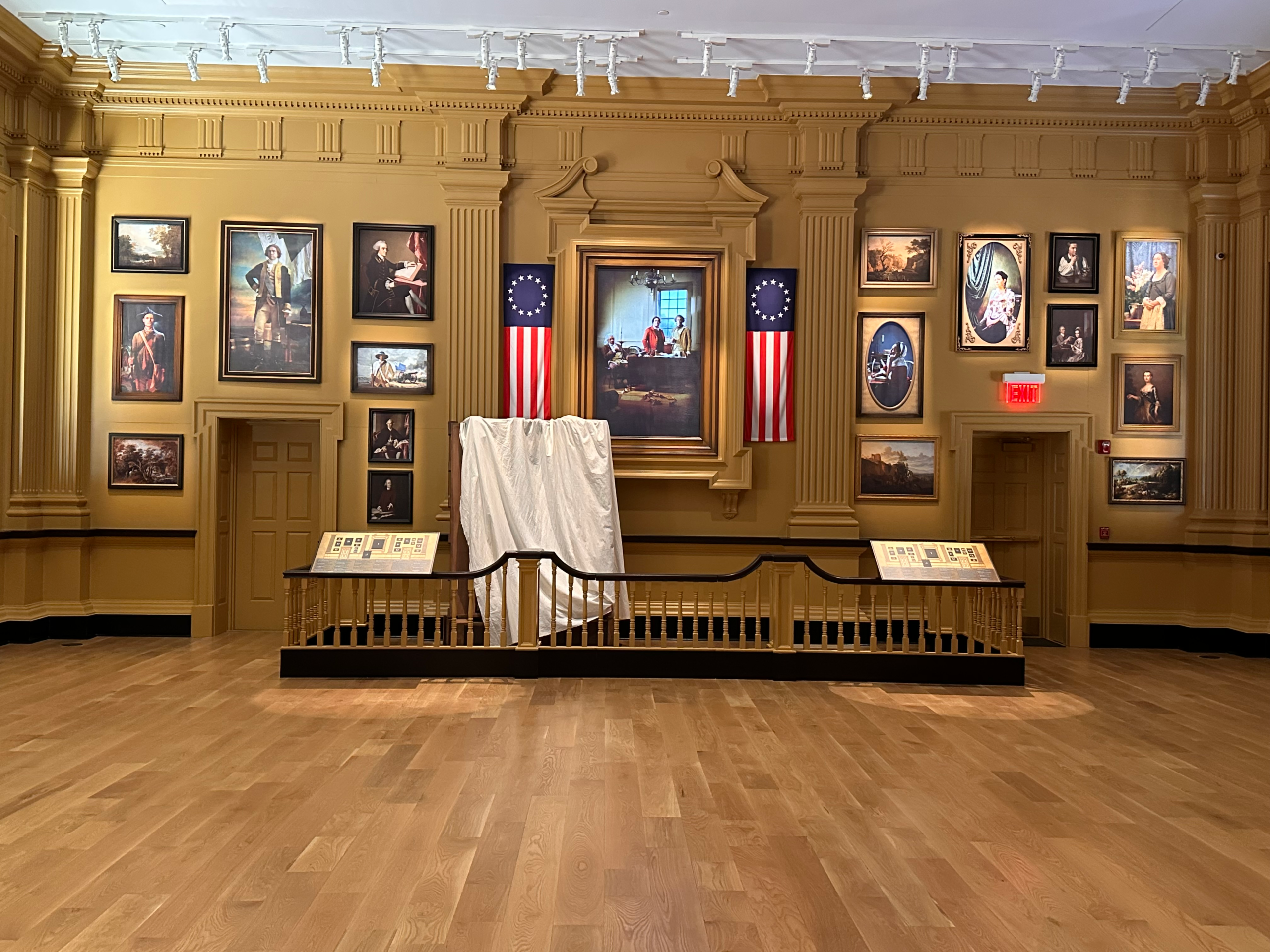 Independence Hall portrait gallery at American Village