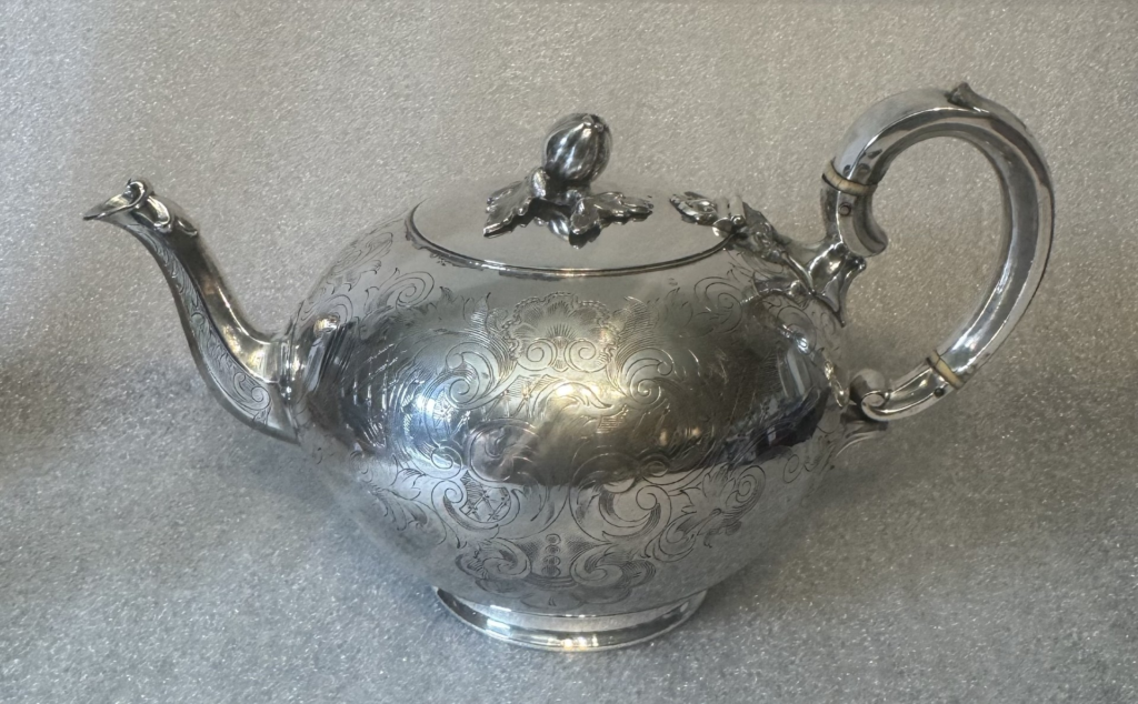 Sheffield teapot belonging to the Washingtons